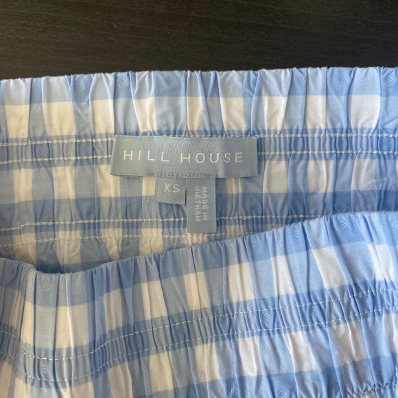 NWOT Hill House 100% cotton Livie Nap Shorts in Blue Clip Dot Check Size XS - Picture 9 of 9